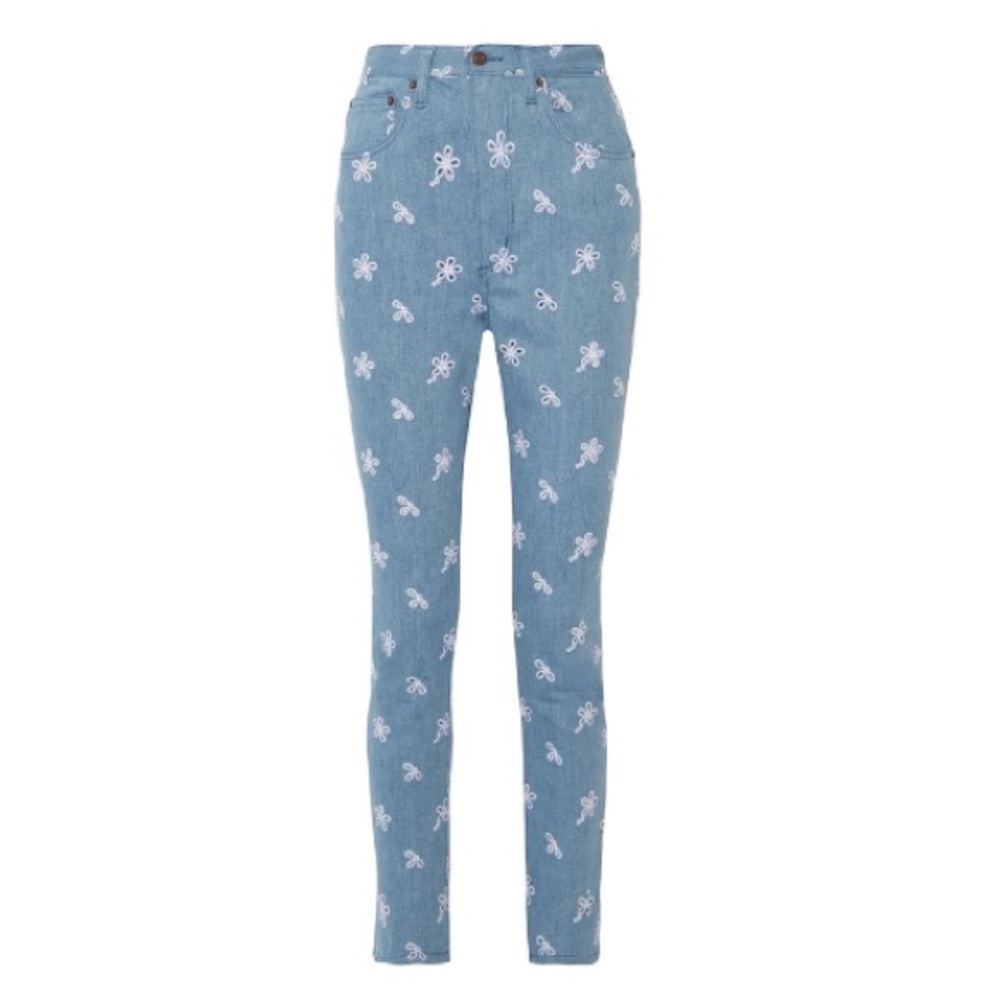 MARC JACOBS Broderie anglaise high-rise jeans